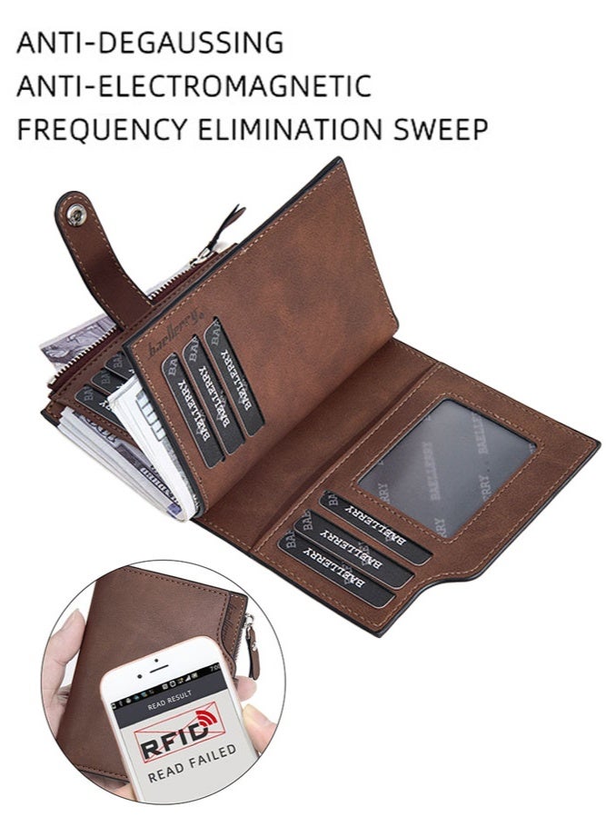 baellerry Men's Genuine Leather Wallet Universal Wallet – Slim Bifold Design, Multiple Card Slots & Cash Compartment – Stylish & Durable Gift for Him - Image 2